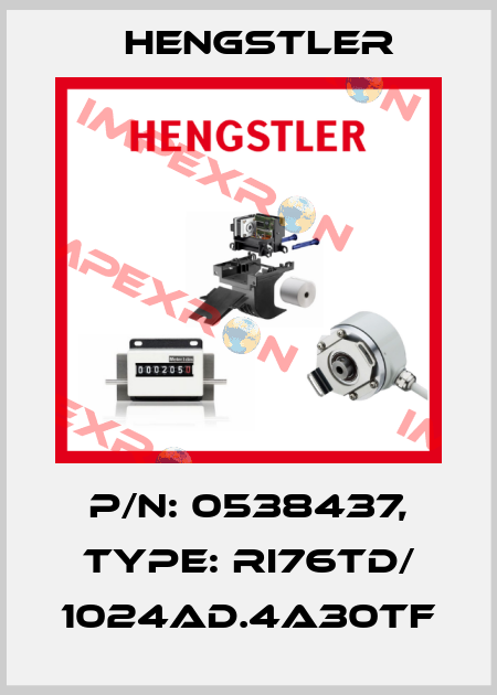 p/n: 0538437, Type: RI76TD/ 1024AD.4A30TF Hengstler