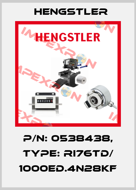 p/n: 0538438, Type: RI76TD/ 1000ED.4N28KF Hengstler