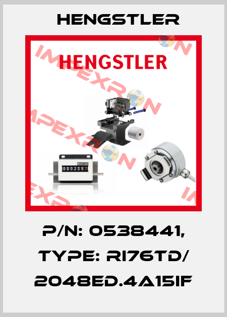 p/n: 0538441, Type: RI76TD/ 2048ED.4A15IF Hengstler
