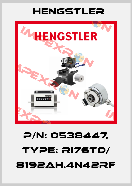 p/n: 0538447, Type: RI76TD/ 8192AH.4N42RF Hengstler