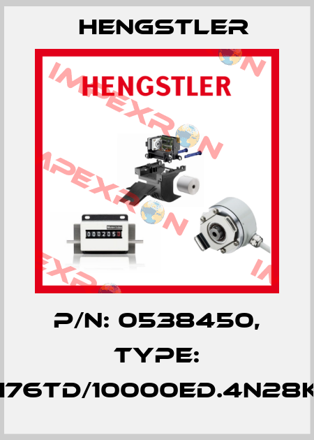 p/n: 0538450, Type: RI76TD/10000ED.4N28KF Hengstler
