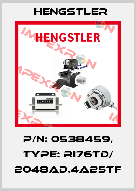 p/n: 0538459, Type: RI76TD/ 2048AD.4A25TF Hengstler
