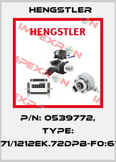p/n: 0539772, Type: AX71/1212EK.72DPB-F0:6195 Hengstler