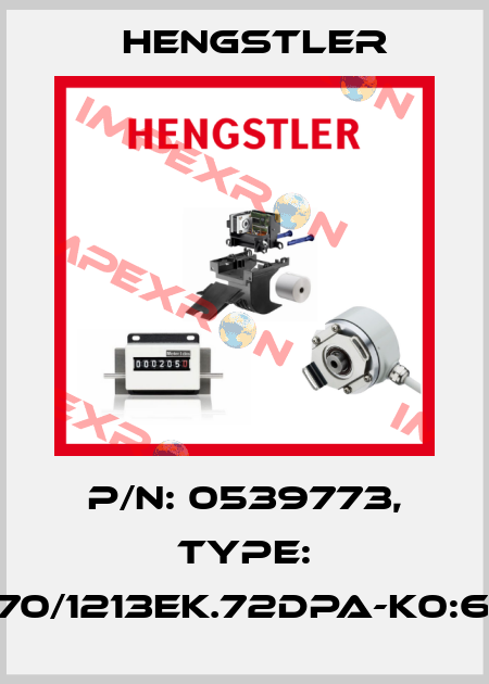 p/n: 0539773, Type: AX70/1213EK.72DPA-K0:6195 Hengstler