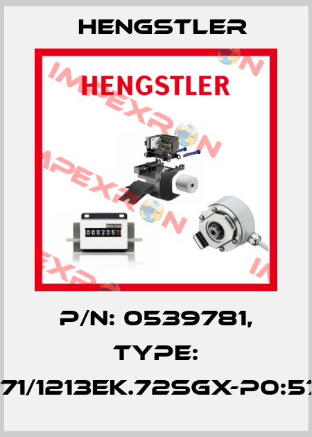 p/n: 0539781, Type: AX71/1213EK.72SGX-P0:5777 Hengstler