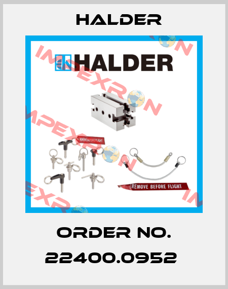 Order No. 22400.0952  Halder