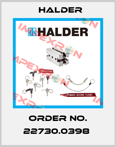 Order No. 22730.0398  Halder