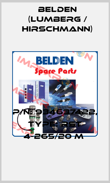 P/N: 934637422, Type: RST 4-265/20 M  Belden (Lumberg / Hirschmann)