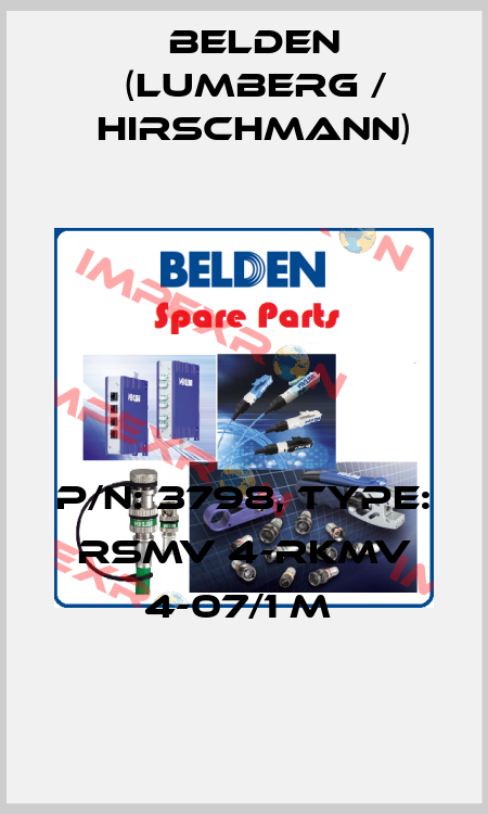 P/N: 3798, Type: RSMV 4-RKMV 4-07/1 M  Belden (Lumberg / Hirschmann)