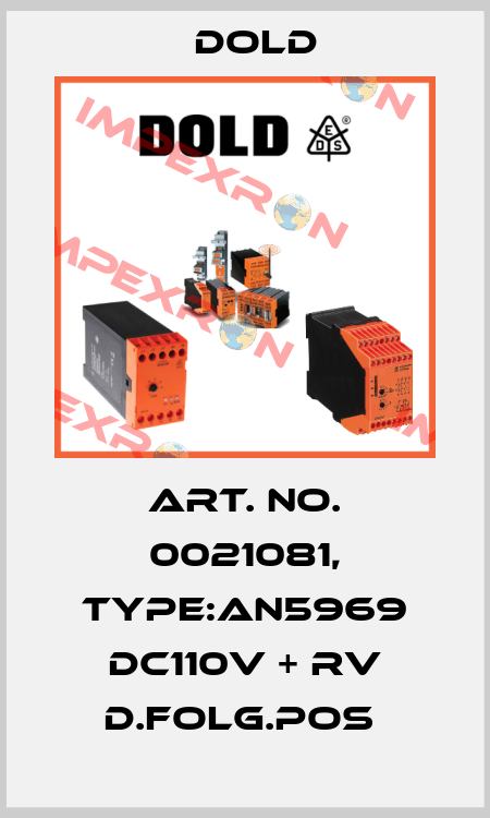 Art. No. 0021081, Type:AN5969 DC110V + RV D.FOLG.POS  Dold