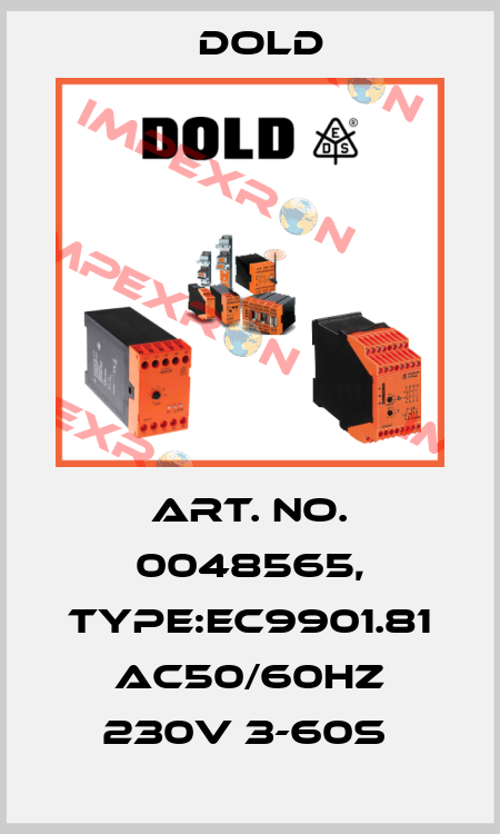 Art. No. 0048565, Type:EC9901.81 AC50/60HZ 230V 3-60S  Dold