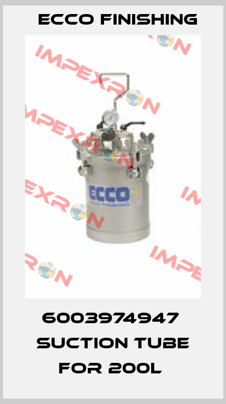 6003974947  SUCTION TUBE FOR 200L  Ecco Finishing