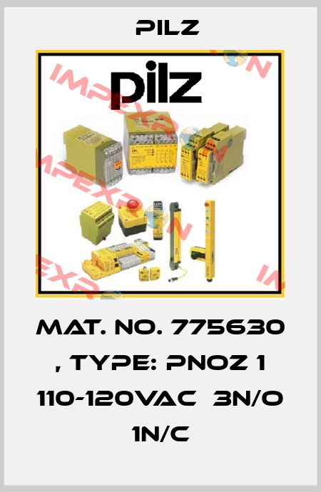 Mat. No. 775630 , Type: PNOZ 1 110-120VAC  3n/o 1n/c Pilz