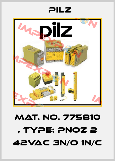 Mat. No. 775810 , Type: PNOZ 2 42VAC 3n/o 1n/c Pilz