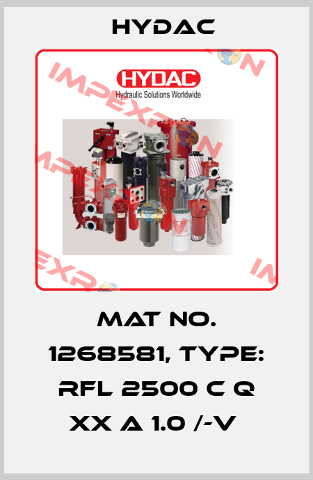 Mat No. 1268581, Type: RFL 2500 C Q XX A 1.0 /-V  Hydac