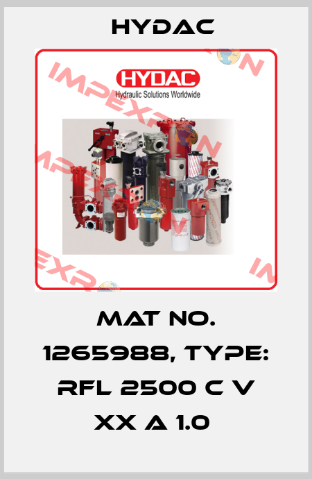 Mat No. 1265988, Type: RFL 2500 C V XX A 1.0  Hydac