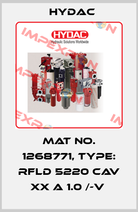 Mat No. 1268771, Type: RFLD 5220 CAV XX A 1.0 /-V  Hydac