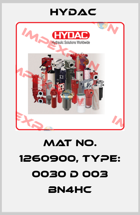 Mat No. 1260900, Type: 0030 D 003 BN4HC Hydac