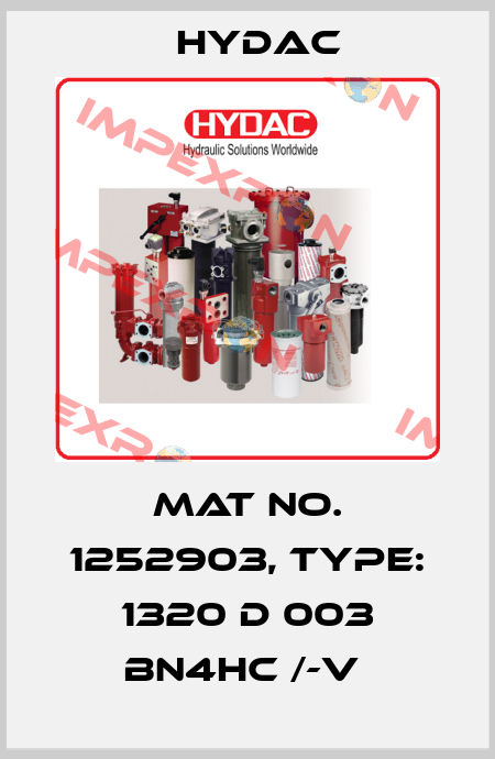 Mat No. 1252903, Type: 1320 D 003 BN4HC /-V  Hydac