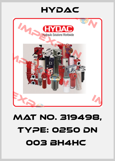 Mat No. 319498, Type: 0250 DN 003 BH4HC  Hydac