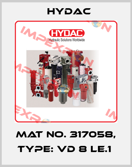 Mat No. 317058, Type: VD 8 LE.1  Hydac