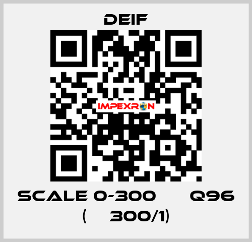 scale 0-300 А ЕQ96 (ТТ300/1) Deif