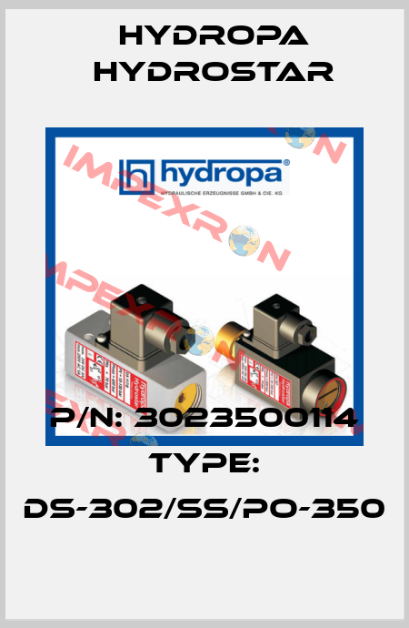 P/N: 3023500114 Type: DS-302/SS/PO-350 Hydropa Hydrostar
