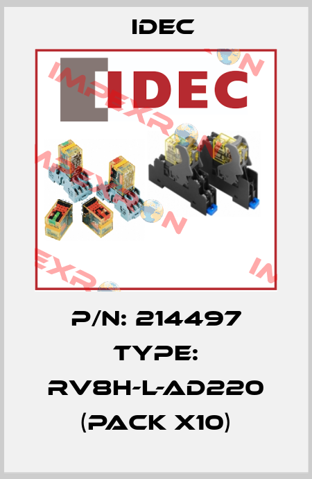 P/N: 214497 Type: RV8H-L-AD220 (pack x10) Idec
