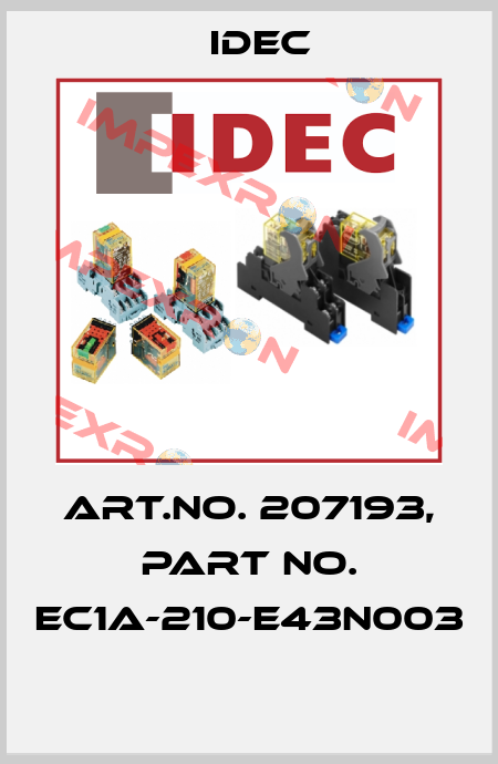 Art.No. 207193, Part No. EC1A-210-E43N003  Idec