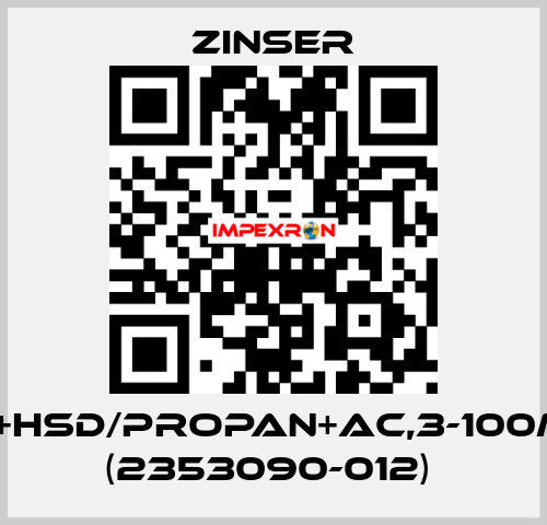 BD+HSD/Propan+AC,3-100mm (2353090-012)  Zinser