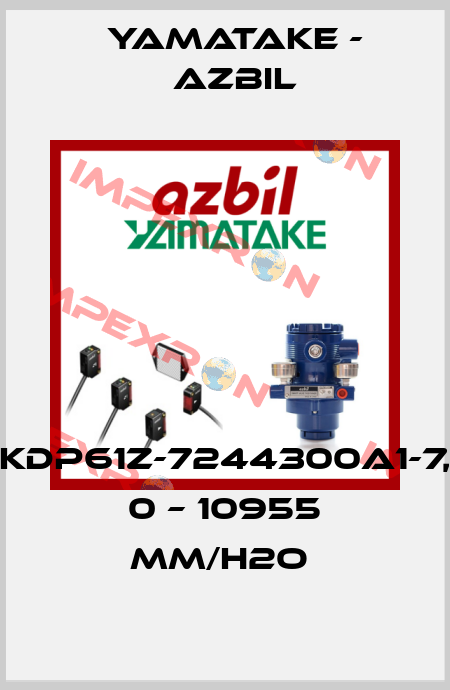 KDP61Z-7244300A1-7, 0 – 10955 MM/H2O  Yamatake - Azbil