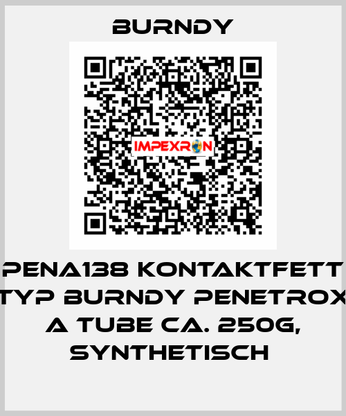 PENA138 KONTAKTFETT TYP BURNDY PENETROX A TUBE CA. 250G, SYNTHETISCH  Burndy