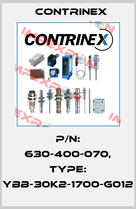 p/n: 630-400-070, Type: YBB-30K2-1700-G012 Contrinex