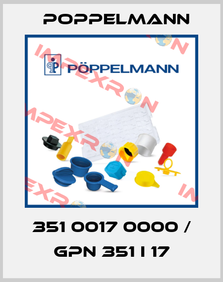 351 0017 0000 / GPN 351 I 17 Poppelmann