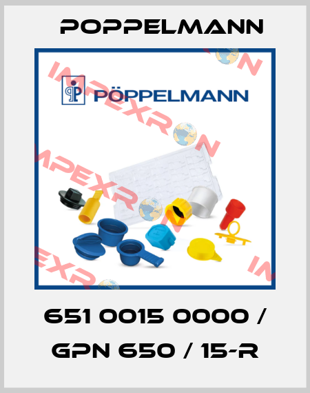 651 0015 0000 / GPN 650 / 15-R Poppelmann