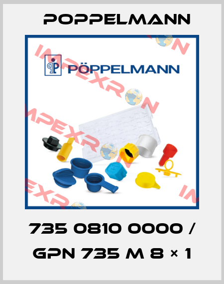 735 0810 0000 / GPN 735 M 8 × 1 Poppelmann