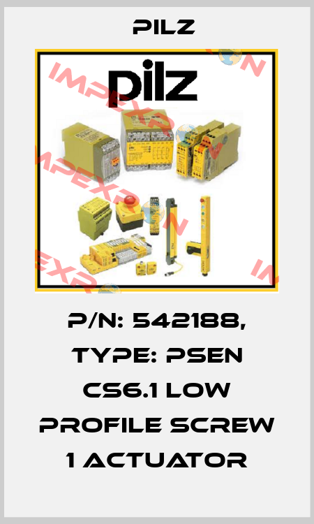p/n: 542188, Type: PSEN cs6.1 low profile screw 1 actuator Pilz