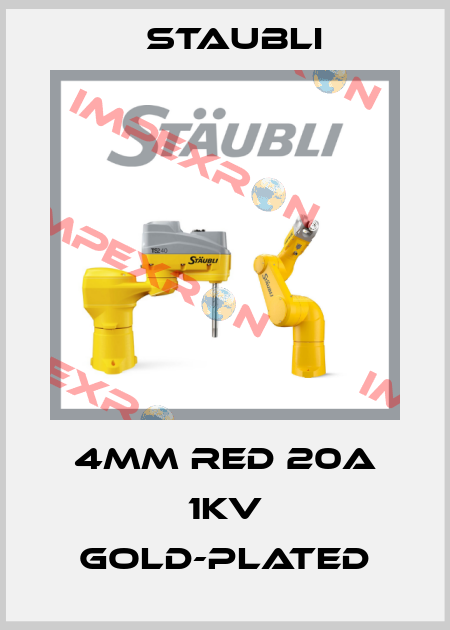 4mm RED 20A 1kV Gold-Plated Staubli