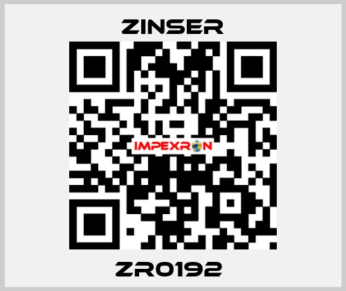 ZR0192  Zinser