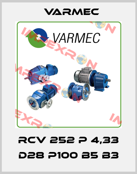 RCV 252 P 4,33 d28 P100 B5 B3 Varmec