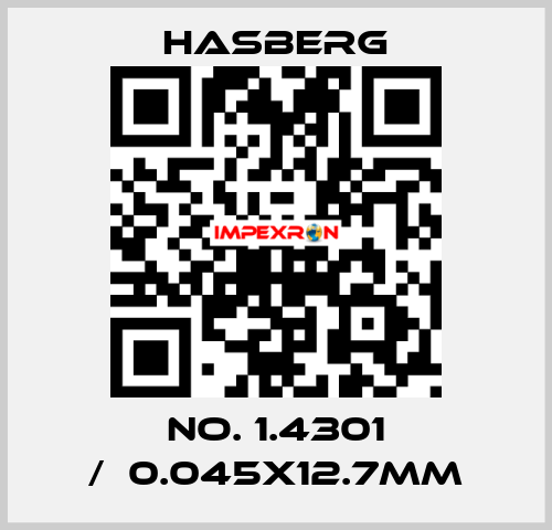 No. 1.4301 /	0.045x12.7mm Hasberg