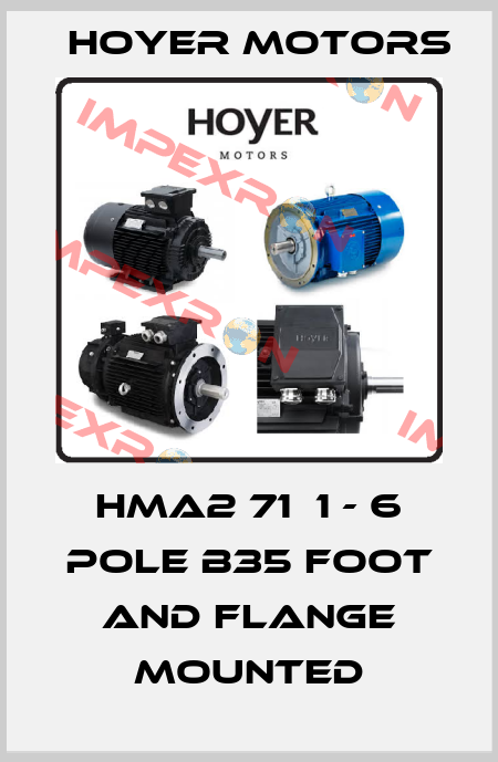 HMA2 71  1 - 6 pole B35 foot and flange mounted Hoyer Motors