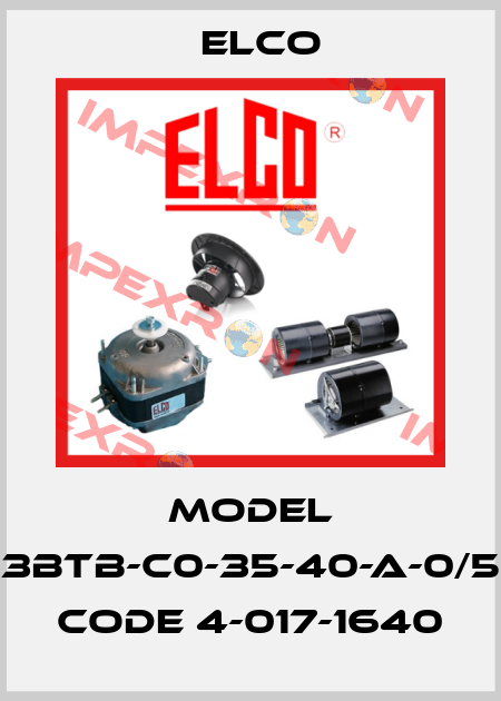 Model 3BTB-C0-35-40-A-0/5   Code 4-017-1640 Elco
