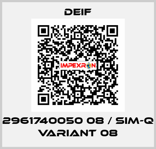 2961740050 08 / SIM-Q Variant 08 Deif