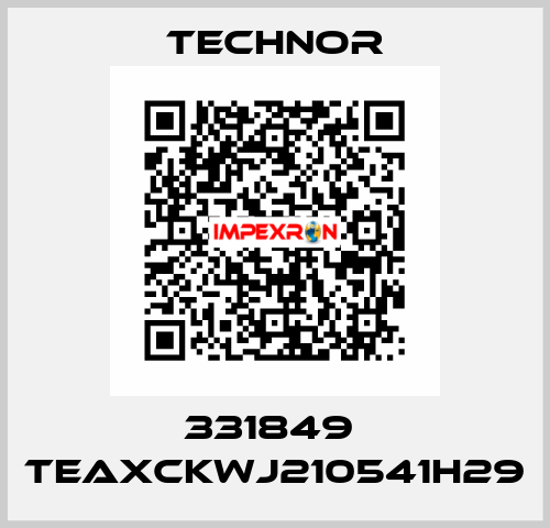 331849  TEAXCKWJ210541H29 TECHNOR
