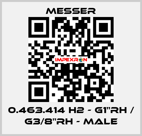 0.463.414 H2 - G1"RH / G3/8"RH - Male Messer