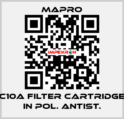 C10A filter cartridge in pol. Antist. Mapro