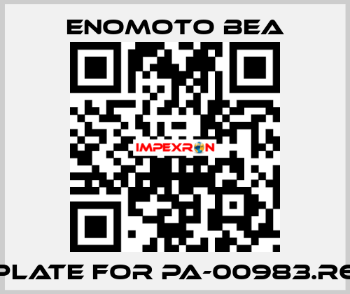 Plate for PA-00983.R6 Enomoto BeA