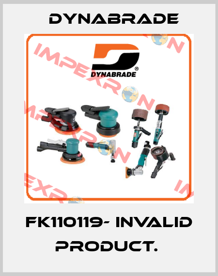 FK110119- invalid product.  Dynabrade
