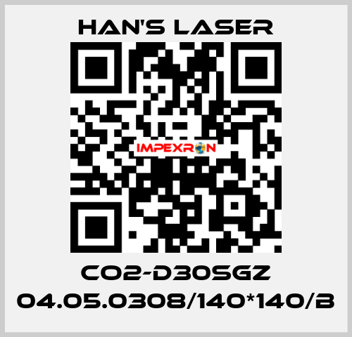 CO2-D30SGZ 04.05.0308/140*140/B Han's Laser